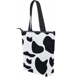 Tote Handbag for Women Tote Bag, Cow Background Canvas + leather Shoulder Bag, Hobo bag, Satchel Purse(226rh7c) $14.24 Totes