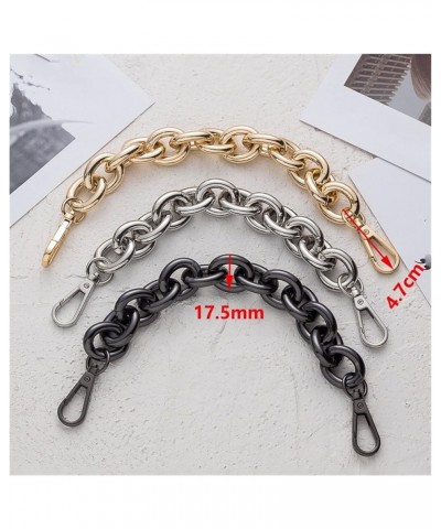 17.5mm Wide O-Shaped Aluminum Large Bag Chain DIY Replacement Metal Chain Shoulder Crossbody Bag with Tote Handle (Color : Go...