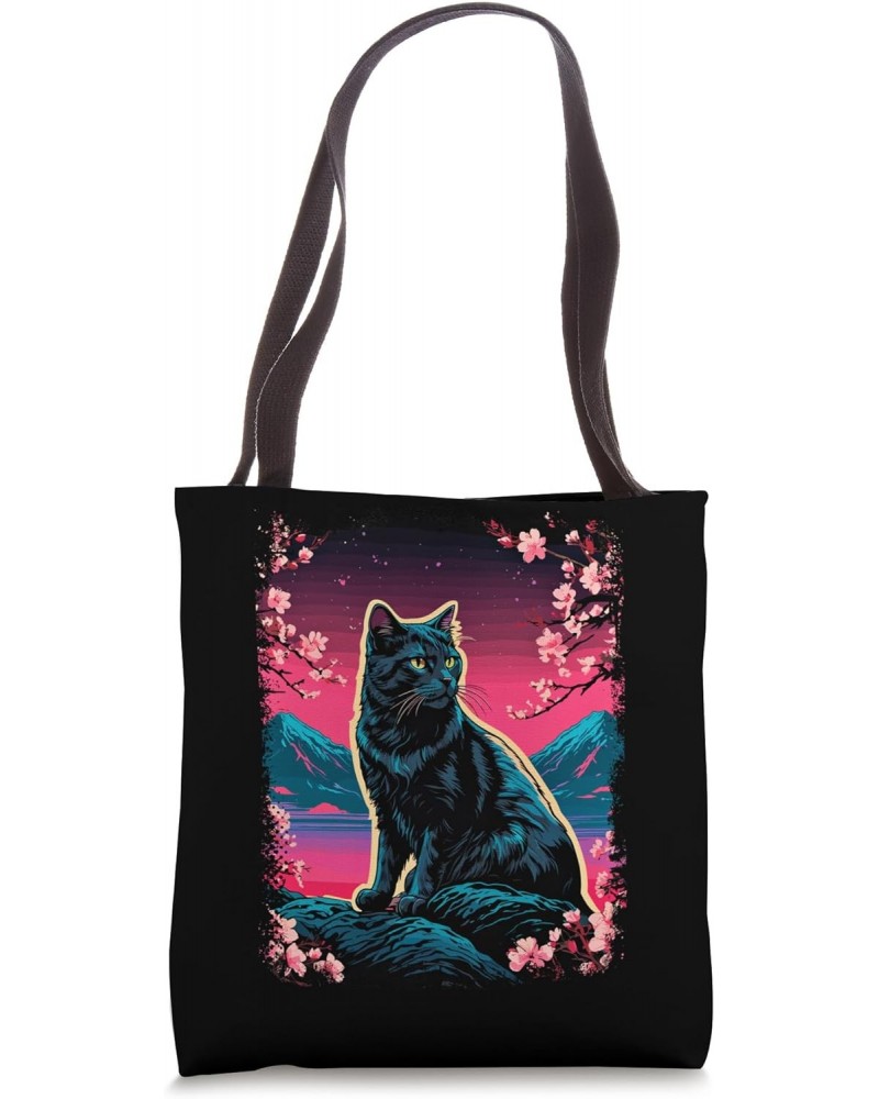 Japanese Cat Aesthetic Men Women Kids Japan Style Tote Bag $13.16 Totes