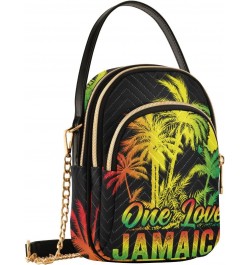 Patriot Cell Phone Purse Jamaica One Love Coconut Palm Crossbody Handbag Durable Shoulder Bag Sturdy Travel Pouch Compact Chi...