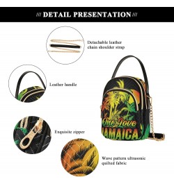 Patriot Cell Phone Purse Jamaica One Love Coconut Palm Crossbody Handbag Durable Shoulder Bag Sturdy Travel Pouch Compact Chi...