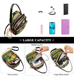 Patriot Cell Phone Purse Jamaica One Love Coconut Palm Crossbody Handbag Durable Shoulder Bag Sturdy Travel Pouch Compact Chi...