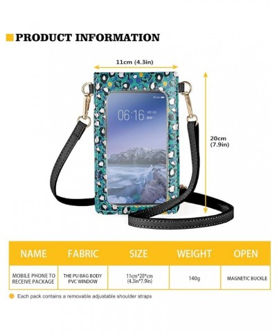 PU Leather Wallet Lightweight Cell Phone Crossbody Bag with Clear Window Shoulder Bag with Straps for Women Raccoon $10.56 Cr...