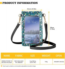 PU Leather Wallet Lightweight Cell Phone Crossbody Bag with Clear Window Shoulder Bag with Straps for Women Raccoon $10.56 Cr...