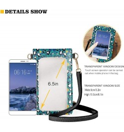 PU Leather Wallet Lightweight Cell Phone Crossbody Bag with Clear Window Shoulder Bag with Straps for Women Raccoon $10.56 Cr...