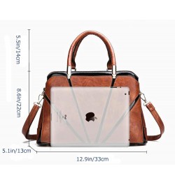 Synthetic PU Leather Tote for Women Crossbody Hobo Stitching One-shoulder Portable 3PCS Shoulder Wristlet Handbags Gray $36.0...