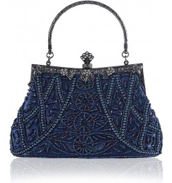 Vintage Beaded and Sequined Evening Bag for Women Formal Wedding Party Clutch Purse Blue $19.94 Evening Bags