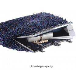 Vintage Beaded and Sequined Evening Bag for Women Formal Wedding Party Clutch Purse Blue $19.94 Evening Bags