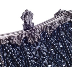 Vintage Beaded and Sequined Evening Bag for Women Formal Wedding Party Clutch Purse Blue $19.94 Evening Bags