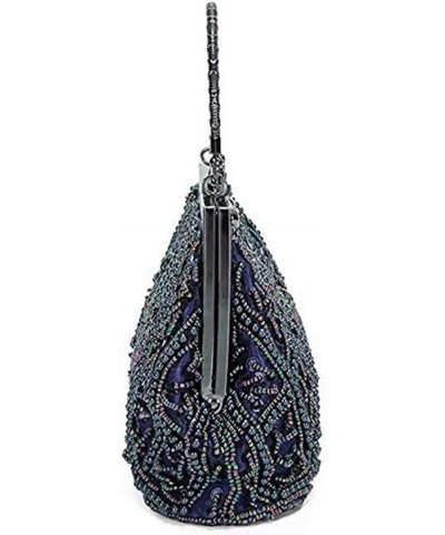 Vintage Beaded and Sequined Evening Bag for Women Formal Wedding Party Clutch Purse Blue $19.94 Evening Bags