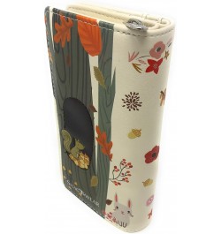 Raccoon Large Animal Wallet for Teen Girls and Women Vegan Leather 7" Tall Beige $14.00 Wallets