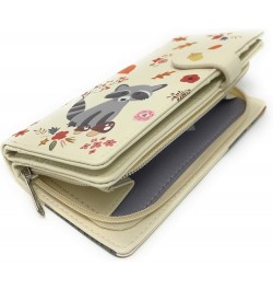 Raccoon Large Animal Wallet for Teen Girls and Women Vegan Leather 7" Tall Beige $14.00 Wallets