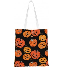 Halloween Pumpkins Single Shoulder Fashion Canvas Tote Shopping Bags Handbags For Men And Women Halloween Pumpkins5 $11.72 Totes