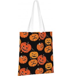 Halloween Pumpkins Single Shoulder Fashion Canvas Tote Shopping Bags Handbags For Men And Women Halloween Pumpkins5 $11.72 Totes