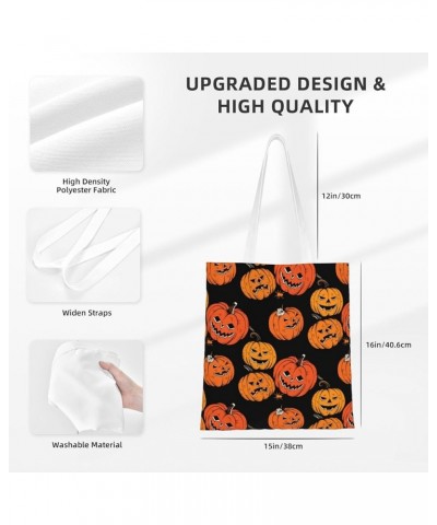 Halloween Pumpkins Single Shoulder Fashion Canvas Tote Shopping Bags Handbags For Men And Women Halloween Pumpkins5 $11.72 Totes