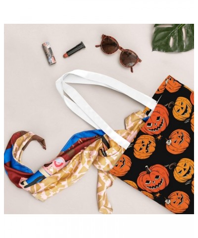 Halloween Pumpkins Single Shoulder Fashion Canvas Tote Shopping Bags Handbags For Men And Women Halloween Pumpkins5 $11.72 Totes