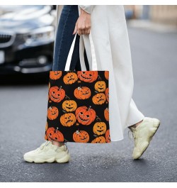 Halloween Pumpkins Single Shoulder Fashion Canvas Tote Shopping Bags Handbags For Men And Women Halloween Pumpkins5 $11.72 Totes