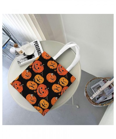 Halloween Pumpkins Single Shoulder Fashion Canvas Tote Shopping Bags Handbags For Men And Women Halloween Pumpkins5 $11.72 Totes