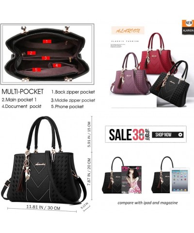 Womens Purses and Handbags Shoulder Bag Ladies Designer Satchel Messenger Tote Bag 1-lager-red $16.82 Totes