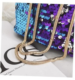 2pcs Mini Women's Shoulder Crossbody Chain Bag Sequin Blue Bucket Blue $10.44 Crossbody Bags