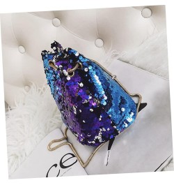 2pcs Mini Women's Shoulder Crossbody Chain Bag Sequin Blue Bucket Blue $10.44 Crossbody Bags