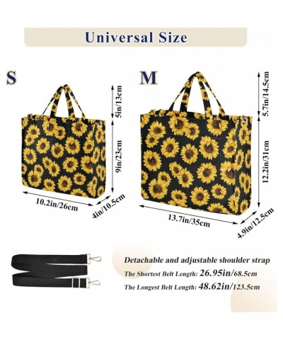 Women Sunflower Corduroy Tote Bag Casual Handbags Fashion Shoulder Hobo bag Travel Shopping Work Crossbody Bag S $12.96 Totes