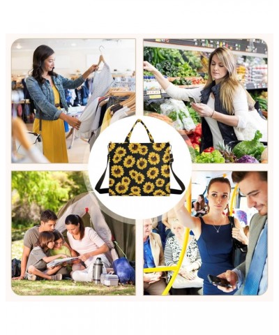 Women Sunflower Corduroy Tote Bag Casual Handbags Fashion Shoulder Hobo bag Travel Shopping Work Crossbody Bag S $12.96 Totes