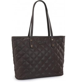 Quilted Handbag for Women Tote Purse Shoulder Bag Large Fashion Hobo Purse Quilted Brown Coffee $12.41 Totes