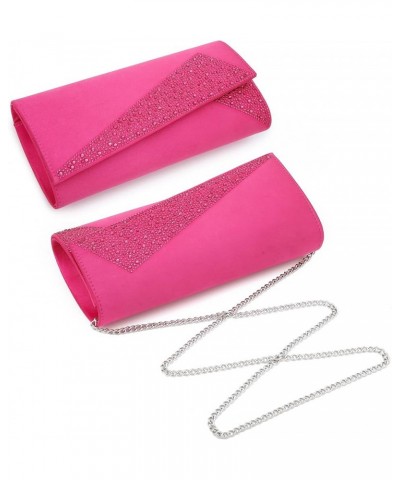 Women Rhinestone Evening Clutch Bags Formal Party Clutches Wedding Purses Cocktail Prom Clutches (Black) Hot Pink $24.19 Even...