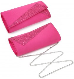 Women Rhinestone Evening Clutch Bags Formal Party Clutches Wedding Purses Cocktail Prom Clutches (Black) Hot Pink $24.19 Even...