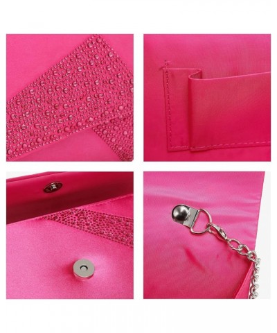 Women Rhinestone Evening Clutch Bags Formal Party Clutches Wedding Purses Cocktail Prom Clutches (Black) Hot Pink $24.19 Even...