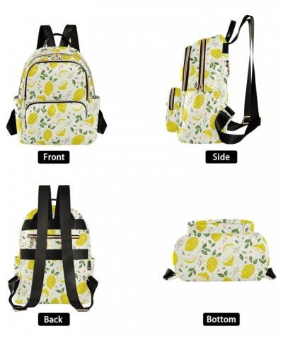 Yellow Lemon Slice and Leaves Backpack Purse for Women Lightweight Back Pack Casual Daypack Travel Shoulder Bag Bookbag - M M...