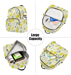 Yellow Lemon Slice and Leaves Backpack Purse for Women Lightweight Back Pack Casual Daypack Travel Shoulder Bag Bookbag - M M...