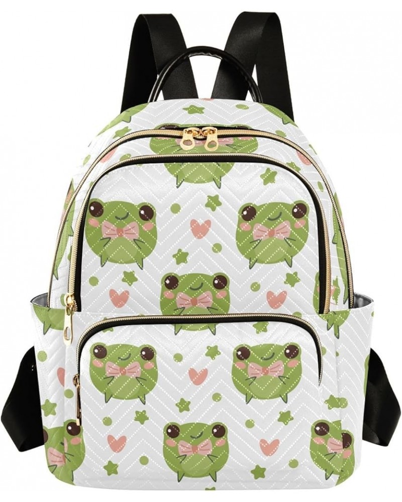 Backpack Purse for Women Funny Frogs, Mini Fashion Backpack Cute Lightweight Casual Daypack Shoulder Bag Travel Backpack, Sma...