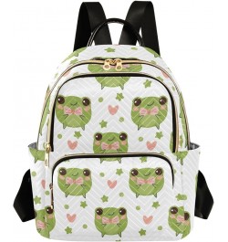 Backpack Purse for Women Funny Frogs, Mini Fashion Backpack Cute Lightweight Casual Daypack Shoulder Bag Travel Backpack, Sma...