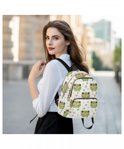 Backpack Purse for Women Funny Frogs, Mini Fashion Backpack Cute Lightweight Casual Daypack Shoulder Bag Travel Backpack, Sma...