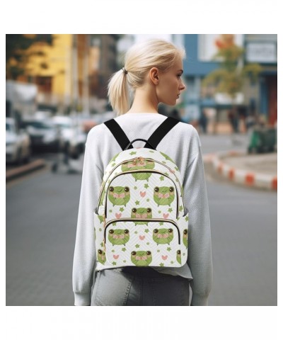 Backpack Purse for Women Funny Frogs, Mini Fashion Backpack Cute Lightweight Casual Daypack Shoulder Bag Travel Backpack, Sma...