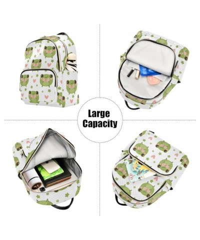 Backpack Purse for Women Funny Frogs, Mini Fashion Backpack Cute Lightweight Casual Daypack Shoulder Bag Travel Backpack, Sma...