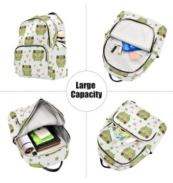 Backpack Purse for Women Funny Frogs, Mini Fashion Backpack Cute Lightweight Casual Daypack Shoulder Bag Travel Backpack, Sma...