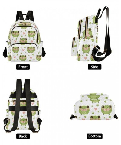 Backpack Purse for Women Funny Frogs, Mini Fashion Backpack Cute Lightweight Casual Daypack Shoulder Bag Travel Backpack, Sma...