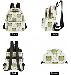 Backpack Purse for Women Funny Frogs, Mini Fashion Backpack Cute Lightweight Casual Daypack Shoulder Bag Travel Backpack, Sma...