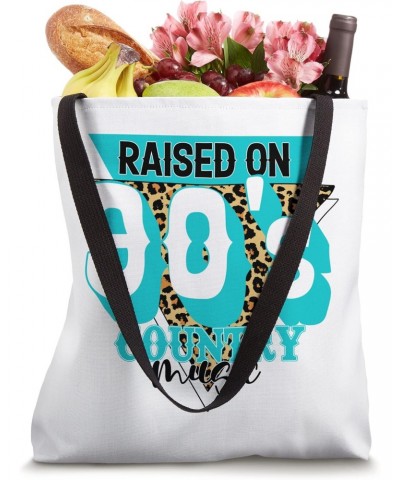 Raise On 90s Country Music Leopard Western Cowboy Retro Tote Bag $9.03 Totes