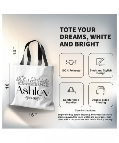 Ashley Name Tote Bag for Women Men Casual Tote Bag Cloth Canvas Shopping Bags with Handles Cute Bags Everyday Use 16" x 16" A...