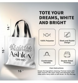 Ashley Name Tote Bag for Women Men Casual Tote Bag Cloth Canvas Shopping Bags with Handles Cute Bags Everyday Use 16" x 16" A...