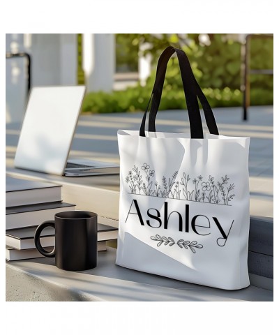 Ashley Name Tote Bag for Women Men Casual Tote Bag Cloth Canvas Shopping Bags with Handles Cute Bags Everyday Use 16" x 16" A...