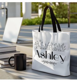 Ashley Name Tote Bag for Women Men Casual Tote Bag Cloth Canvas Shopping Bags with Handles Cute Bags Everyday Use 16" x 16" A...