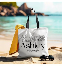 Ashley Name Tote Bag for Women Men Casual Tote Bag Cloth Canvas Shopping Bags with Handles Cute Bags Everyday Use 16" x 16" A...