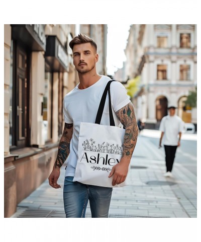 Ashley Name Tote Bag for Women Men Casual Tote Bag Cloth Canvas Shopping Bags with Handles Cute Bags Everyday Use 16" x 16" A...