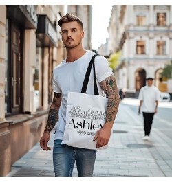 Ashley Name Tote Bag for Women Men Casual Tote Bag Cloth Canvas Shopping Bags with Handles Cute Bags Everyday Use 16" x 16" A...