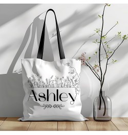 Ashley Name Tote Bag for Women Men Casual Tote Bag Cloth Canvas Shopping Bags with Handles Cute Bags Everyday Use 16" x 16" A...